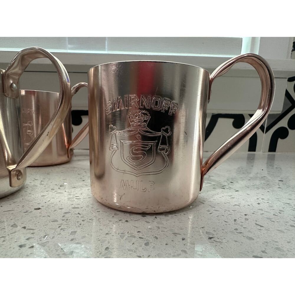 Vintage Smirnoff Mule Copper Moscow Mule Mugs - Set of 6, - Picture 2 of 5